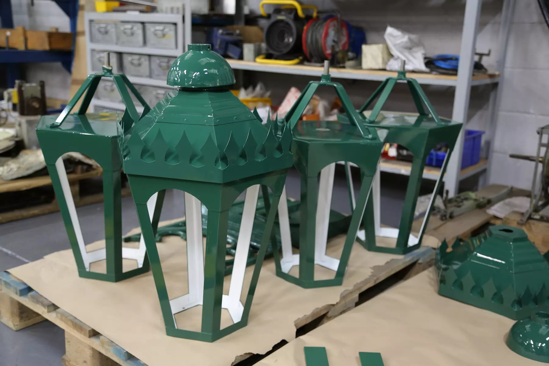 The new lanterns for the Sheerness Coronation Memorial Clock